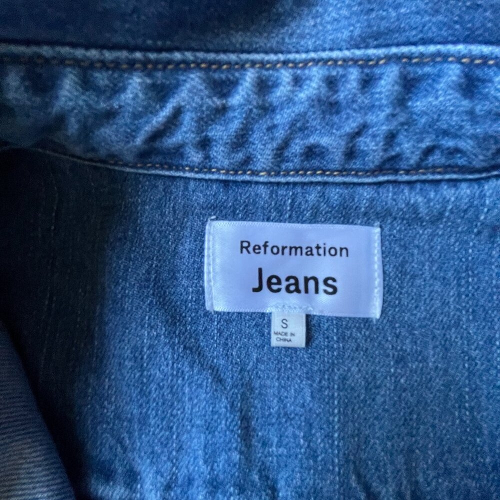 Reformation Blue Denim Button-Down Shirt - Picture 7 of 10
